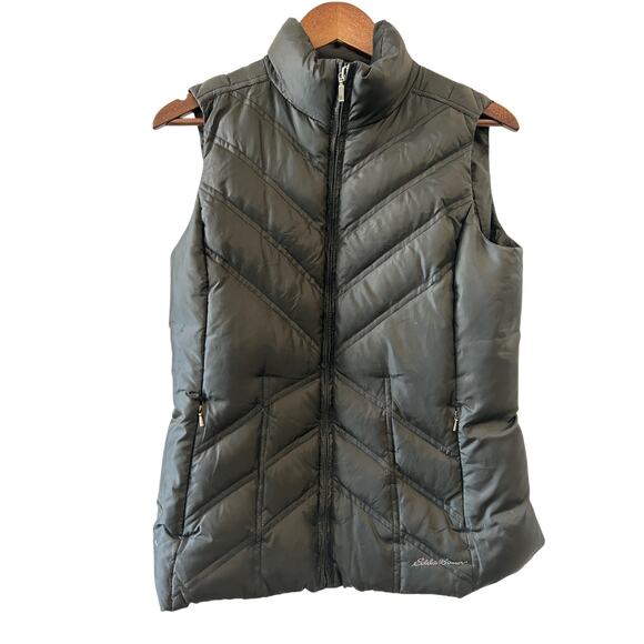 Eddie Bauer Black Goose Down Quilted Puffer Vest Size S Outerwear Outdoors - Picture 1 of 7